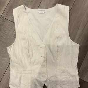 Lovers + Friends Cream Button-Down Vest